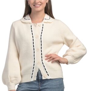 💛🔹️Sunday Edition 🔹️cream Whipstitch Cardigan